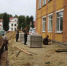 В брянских Комаричах идет строительство крытого пандуса для «Скорой помощи» у здания больницы - Унечская газета